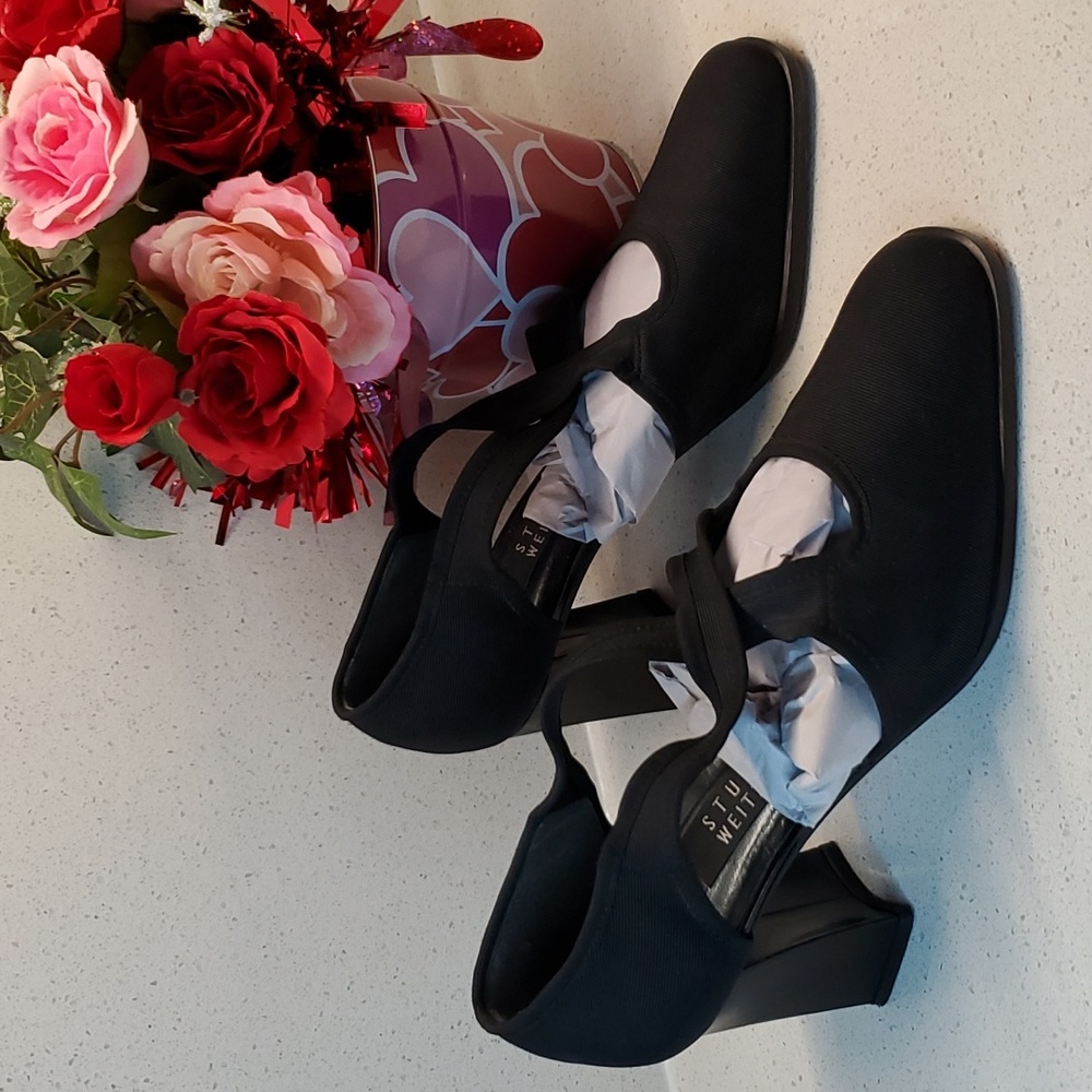 STUART WEITZMAN block heels (sz 6W)